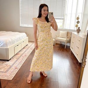 Floral Ruffle Midi Dress